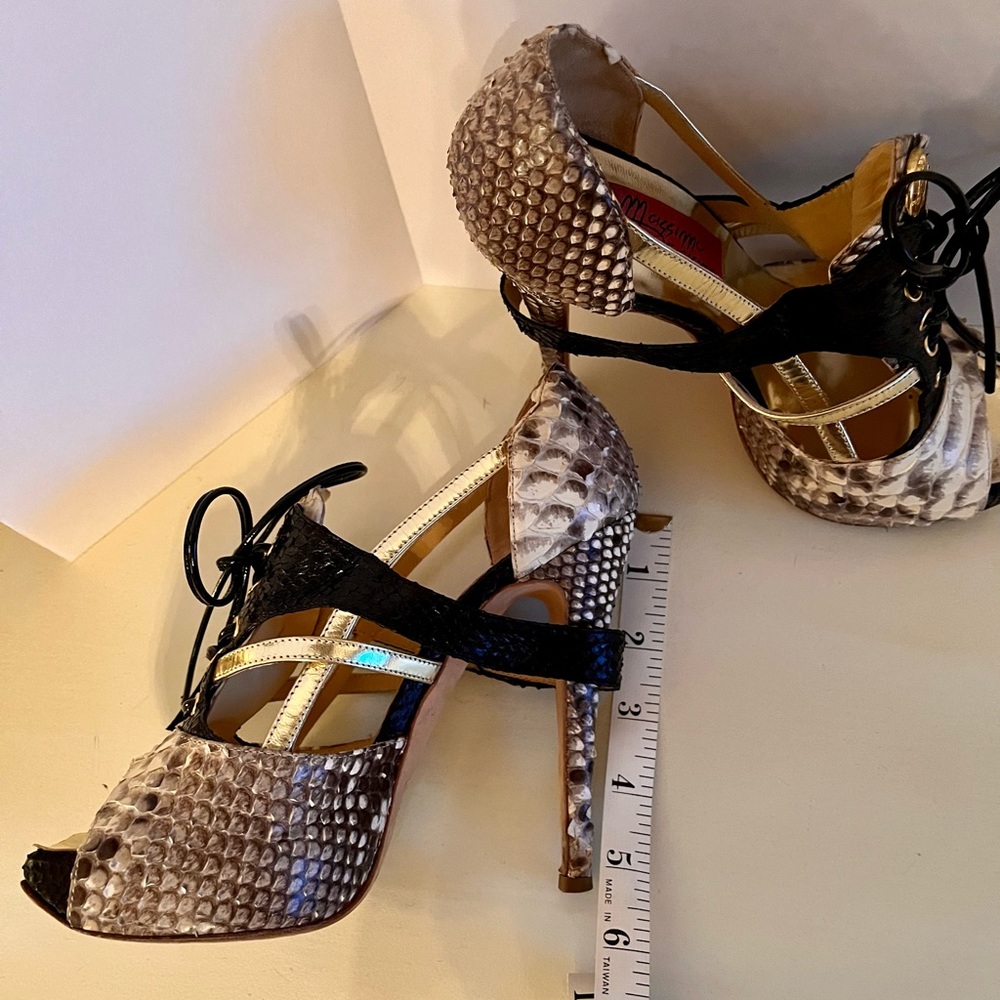 Massimo Doganna Python Heels Size 36 - image 1